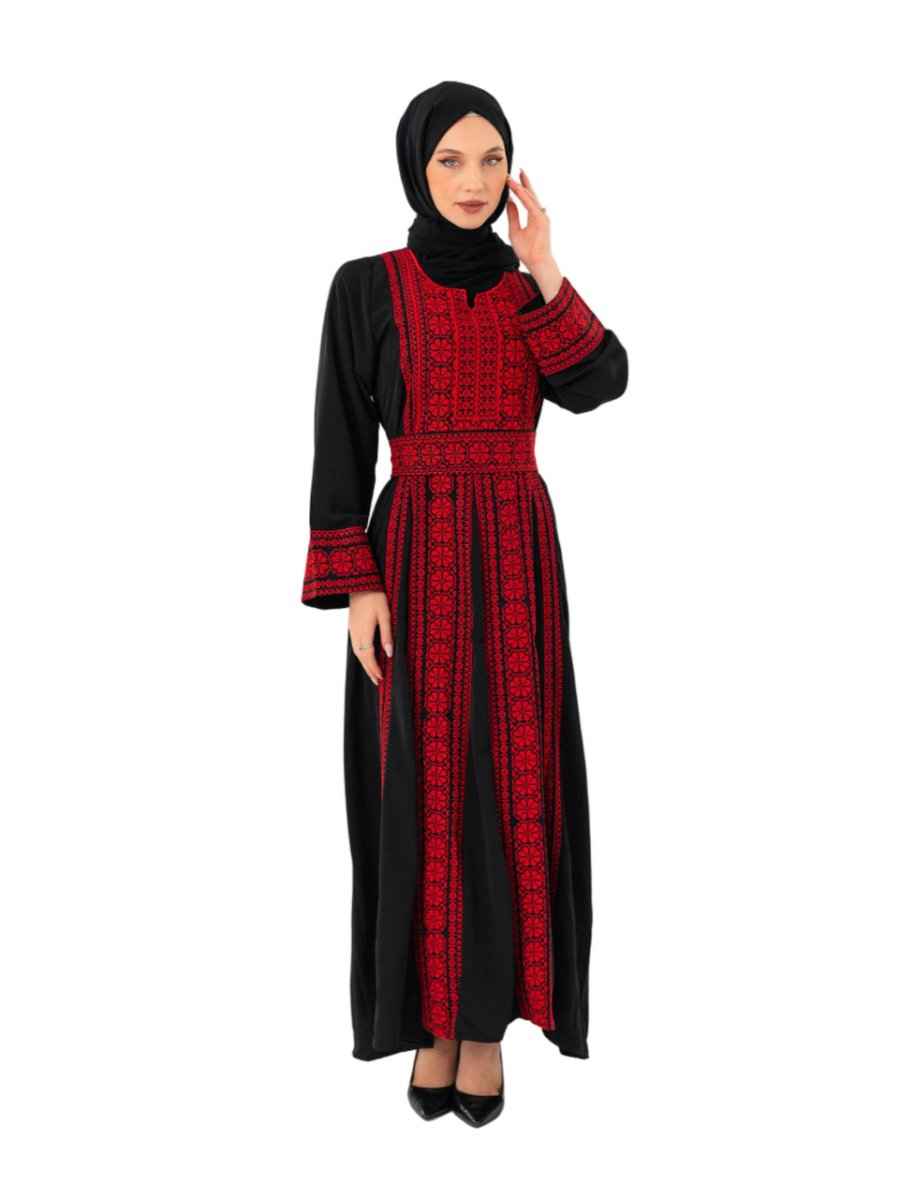 palestinian dress Classic Palestinian Thobe Dress – Traditional Tatreez Embroidered