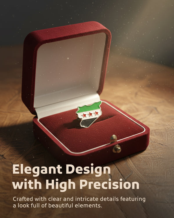 Syria Map With New Flag Map Shape Unisex Lapel Pin Badge 29 Mm A300028