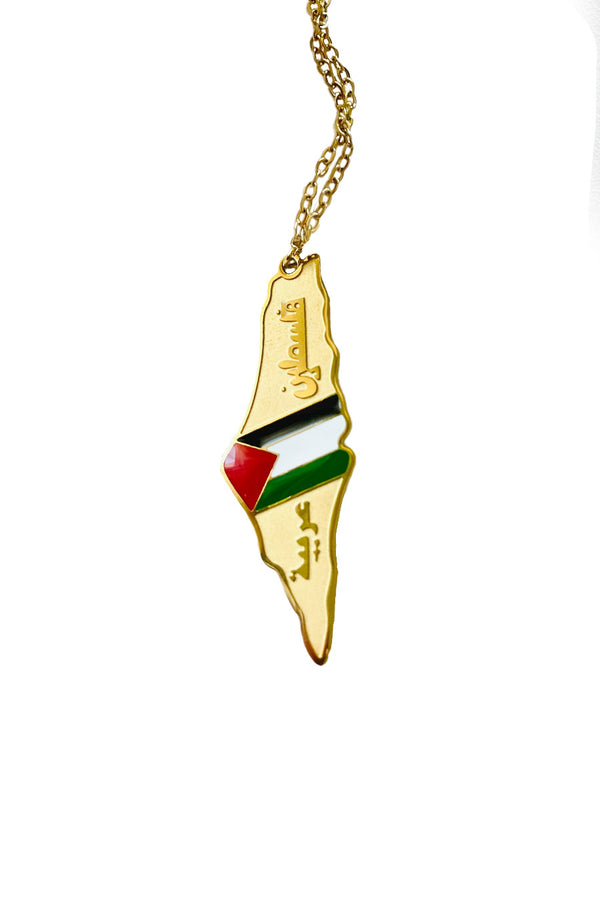 "Treasure of Palestine" Golden Necklace - Your Identity Shines with Eternal Radiance 44 Cm J300017