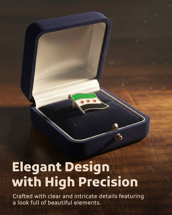 New Syrian Flag Unisex Lapel Pin Badge 21 mm A300029