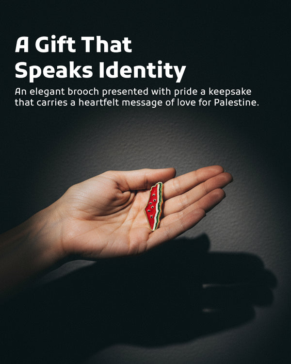 Free Palestine Watermelon Map Enamel Pin