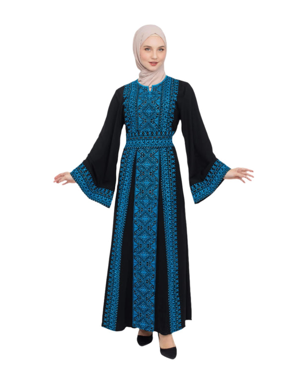 Zaytoon® Palestinian Traditional Palestinian Quadrangle Embroidered Streesli Women's Dress