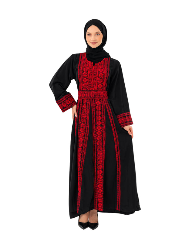 Geleneksel Filistin Nakışlı Zaytoon® Kadın Thobe Elbisesi