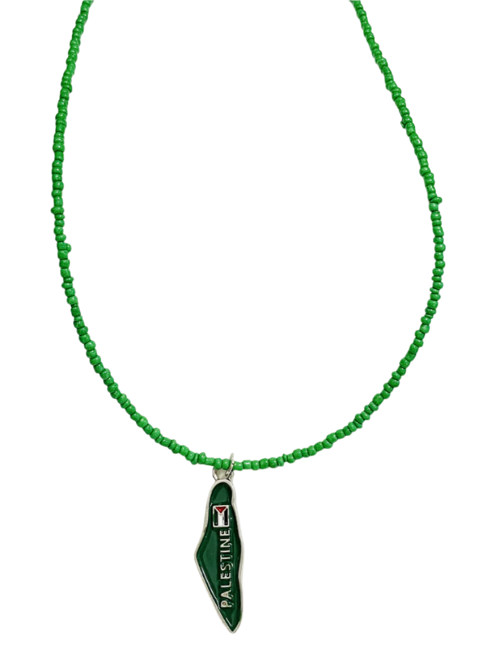 Add a touch of authenticity and beauty to your look with this unique necklace inspired by the green land of Palestine. 
