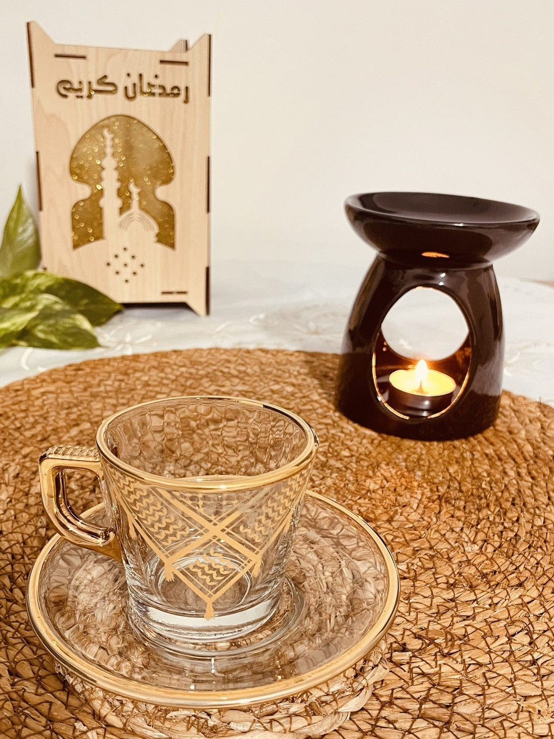 Indulge in a luxurious Turkish coffee experience with this elegant cup set, combining the authenticity of Palestinian heritage with beautiful design.