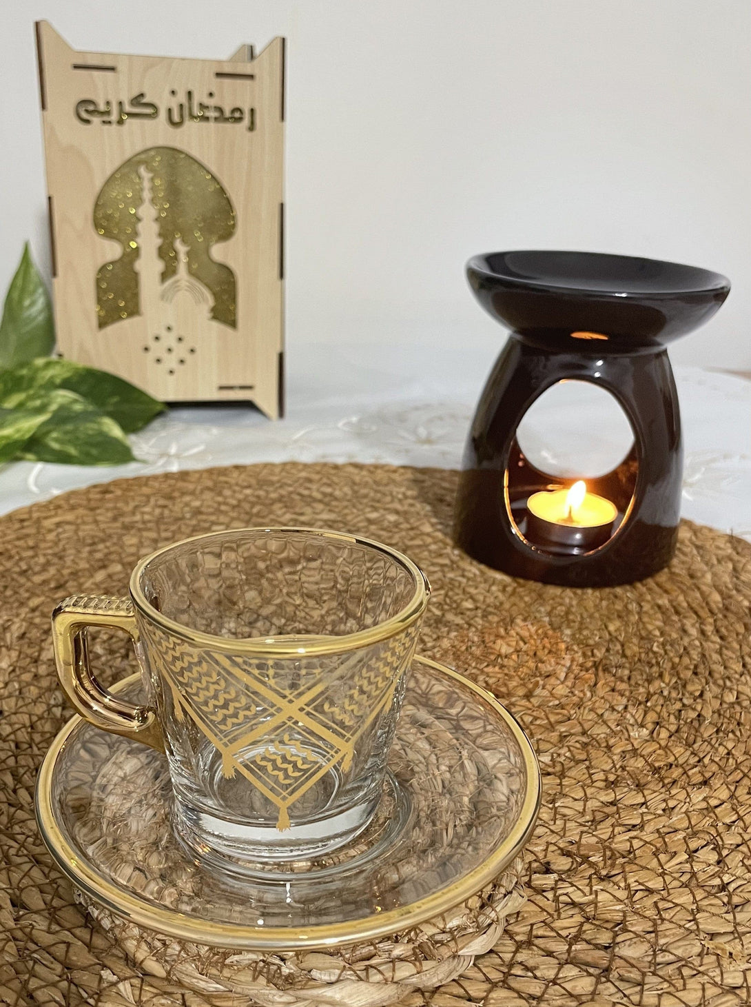 Indulge in a luxurious Turkish coffee experience with this elegant cup set, combining the authenticity of Palestinian heritage with beautiful design.