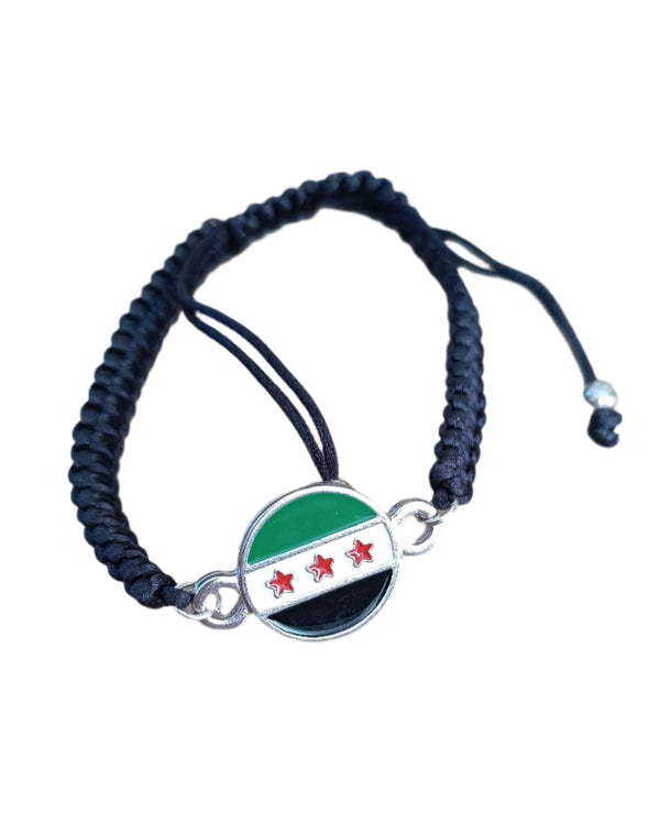 Syria New Flag Round Rope Adjustable Wrist Bracelet A300027