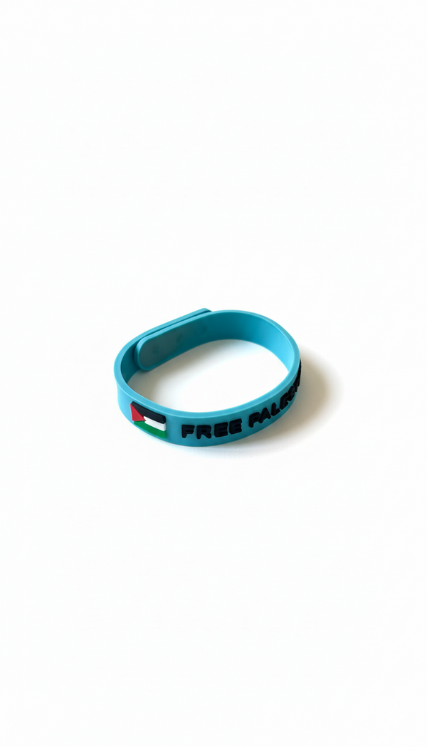 Palestinian Free Palestine Blue Scented Rubber Adjustable Hand Bracelet A300073
