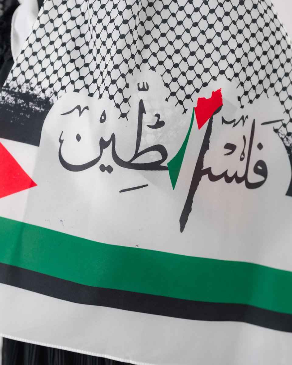 Arabic Calligraphy Palestine Keffiyeh Scarf – Flag Design | Zaytoon ...