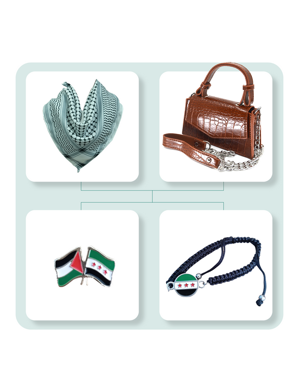 4-Piece Handbag And Palestine + Syria Accessories Set Se100004