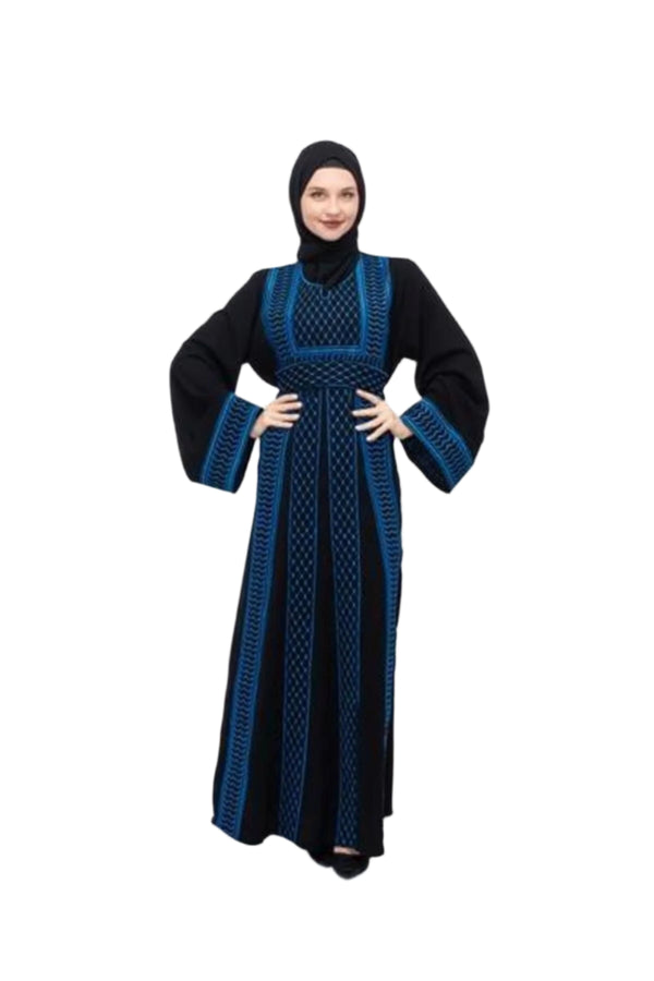 Zaytoon Dress Zaytoon® Palestinian Traditional Keffiyeh Single Side Embroidered Womens Dress