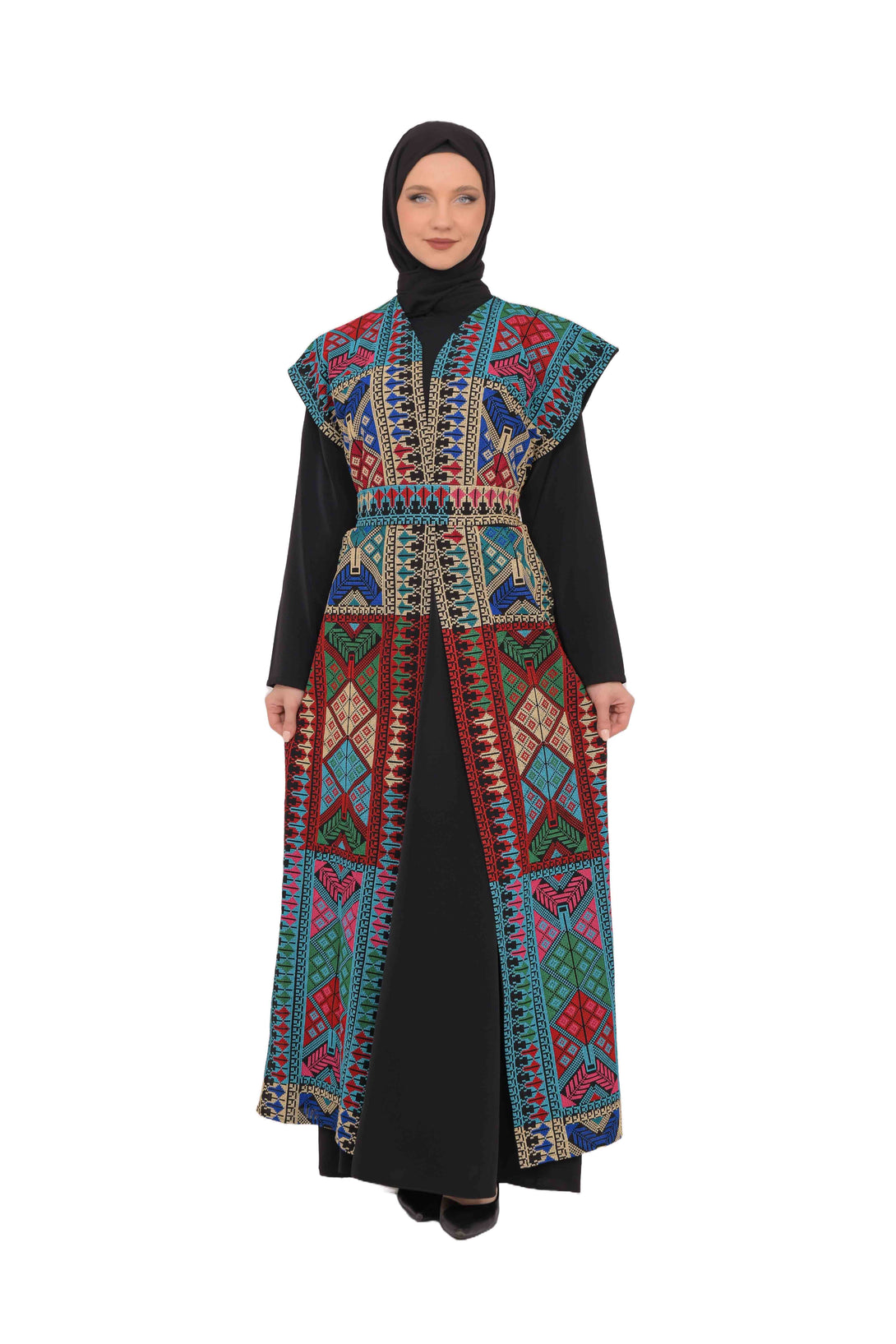 Zaytoon Gift Abaya Blue Zaytoon® Red Bisht Tatreez Abaya