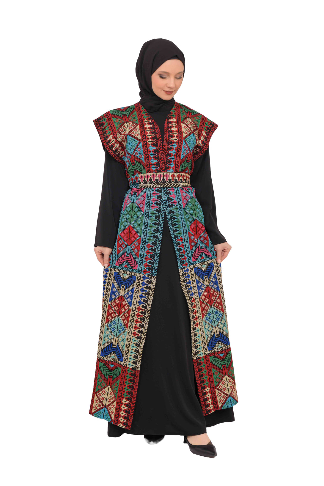 Zaytoon Gift Abaya Red Zaytoon® Red Bisht Tatreez Abaya