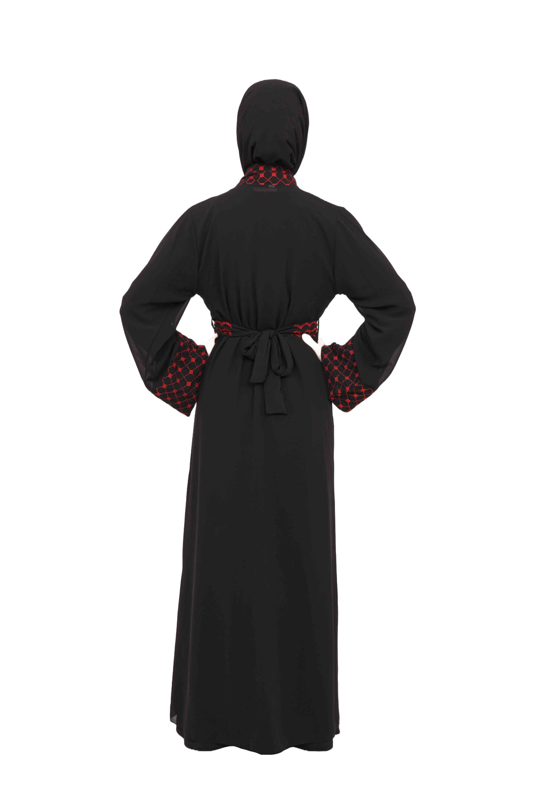 Zaytoon Gift Abaya Zaytoon® Abaya Embroidered Palestinian Traditional Arabic Dress with Cape Bisht and Internal Dress