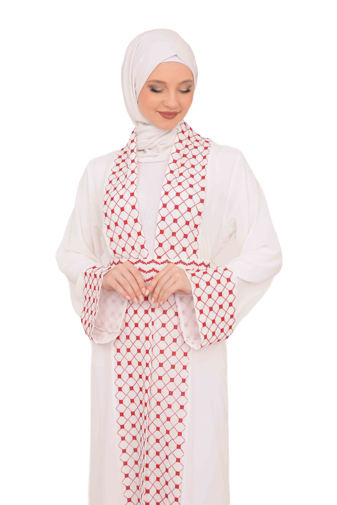 Zaytoon Gift Abaya Zaytoon® Abaya Embroidered Palestinian Traditional Arabic Dress with Cape Bisht and Internal Dress