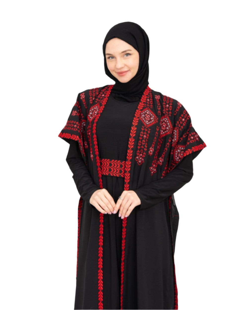 Zaytoon Gift Abaya Zaytoon® Double-Sided Palestinian Heritage Embroidery Royal Abaya