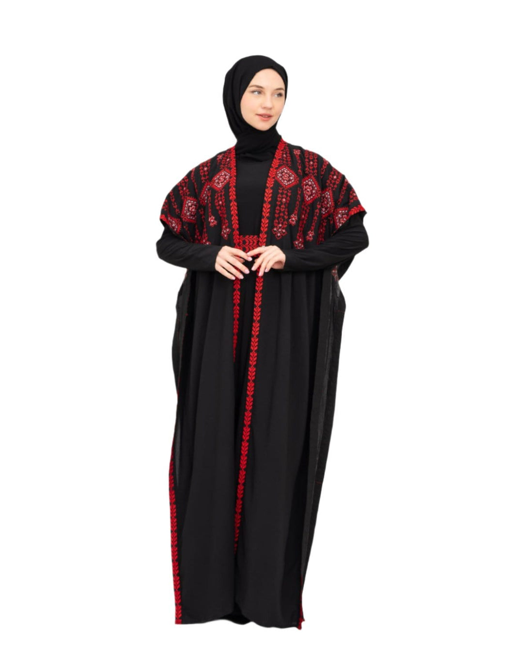 Zaytoon Gift Abaya Zaytoon® Double-Sided Palestinian Heritage Embroidery Royal Abaya