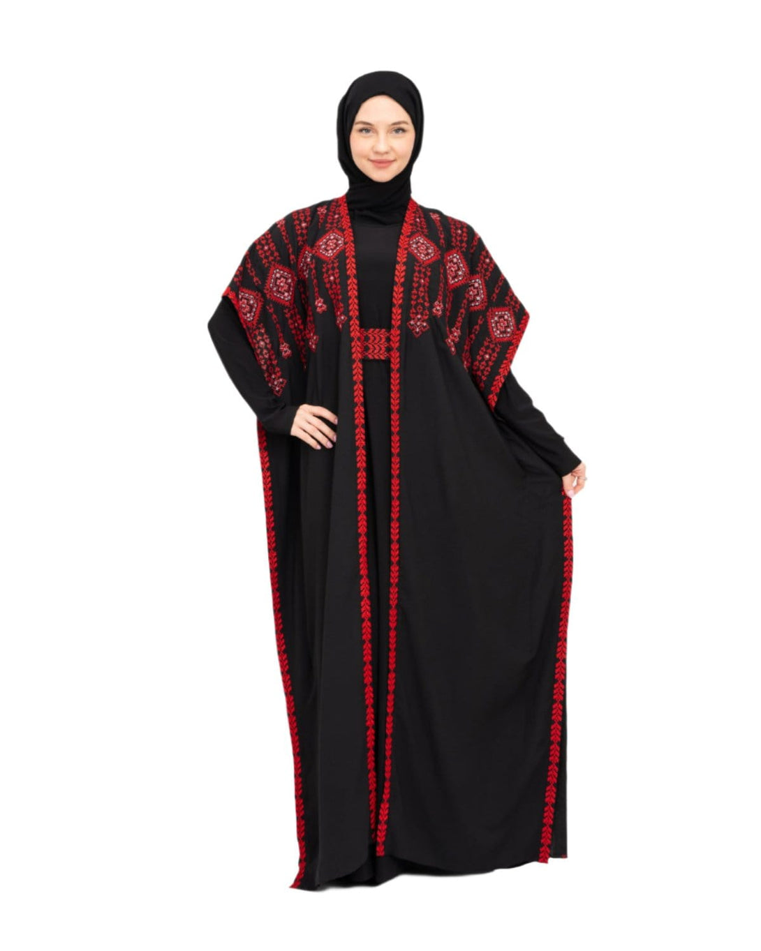 Zaytoon Gift Abaya Zaytoon® Double-Sided Palestinian Heritage Embroidery Royal Abaya