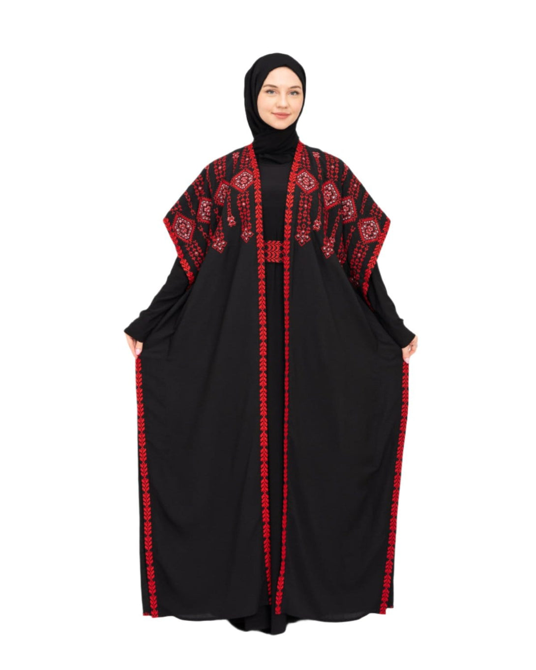 Zaytoon Gift Abaya Zaytoon® Double-Sided Palestinian Heritage Embroidery Royal Abaya