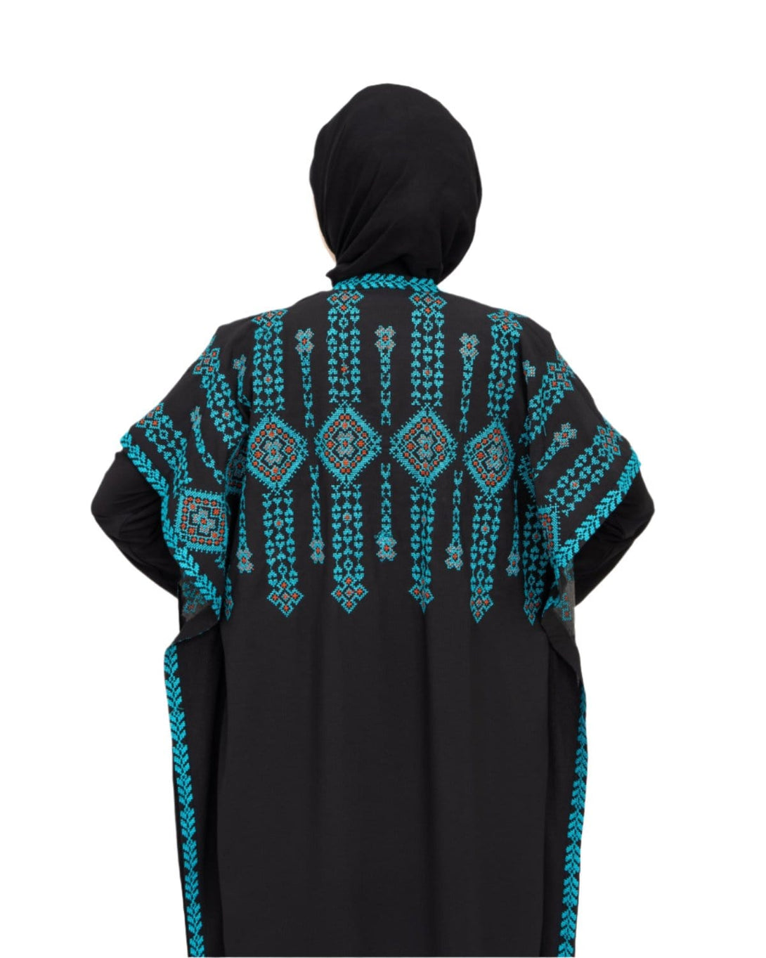 Zaytoon Gift Abaya Zaytoon® Double-Sided Palestinian Heritage Embroidery Royal Abaya