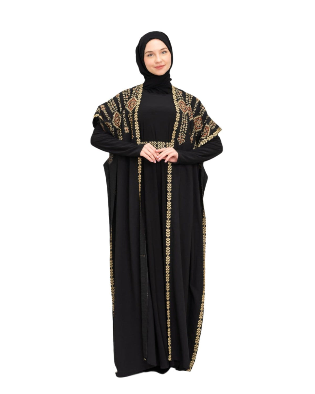 Zaytoon Gift Abaya Zaytoon® Double-Sided Palestinian Heritage Embroidery Royal Abaya