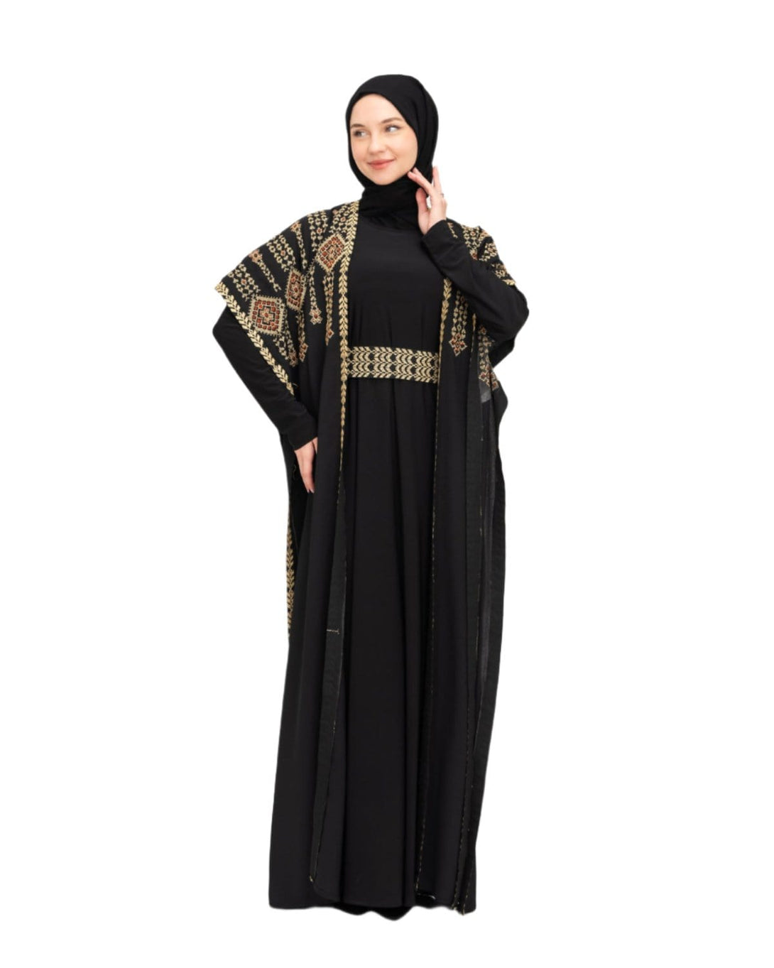 Zaytoon Gift Abaya Zaytoon® Double-Sided Palestinian Heritage Embroidery Royal Abaya