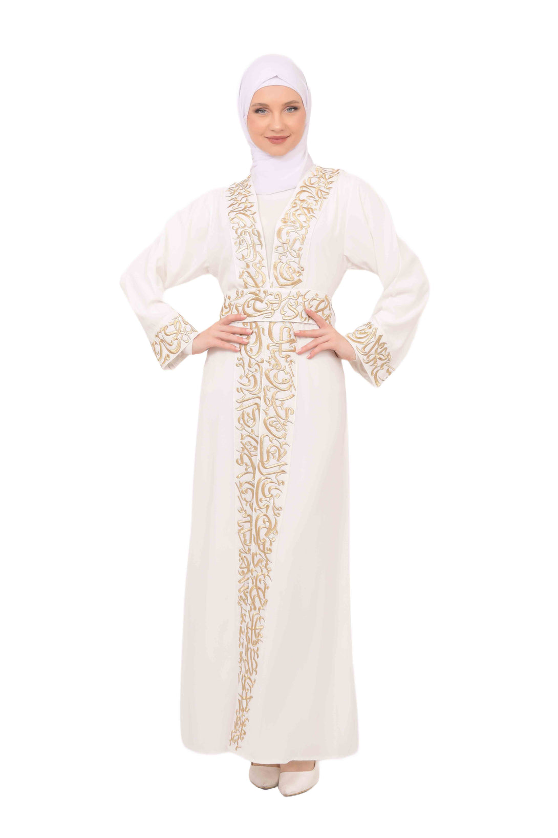 Zaytoon Gift Abaya Zaytoon® Palestinian Jordanian Tatreez Thobe Embroidered Arabic Abaya Eid Dress