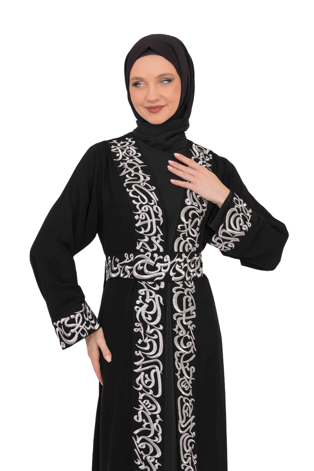 Zaytoon Gift Abaya Zaytoon® Palestinian Jordanian Tatreez Thobe Embroidered Arabic Abaya Eid Dress