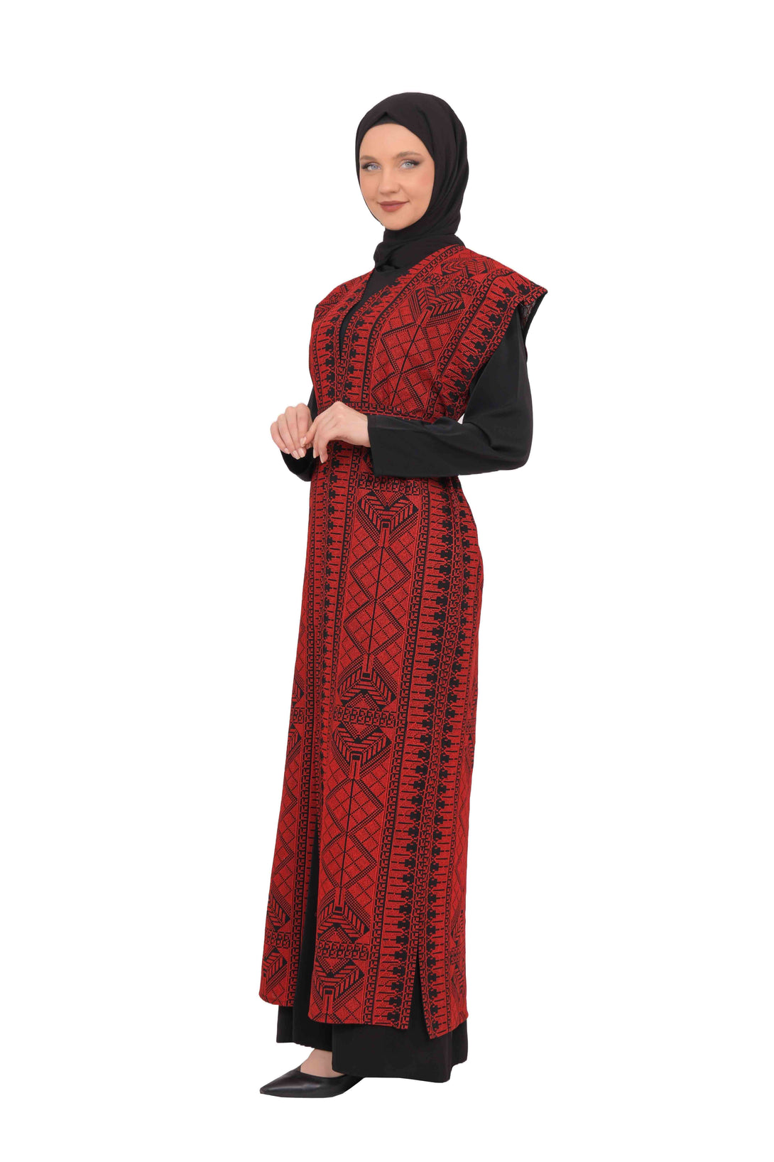 Zaytoon Gift Abaya Zaytoon® Red Bisht Tatreez Abaya