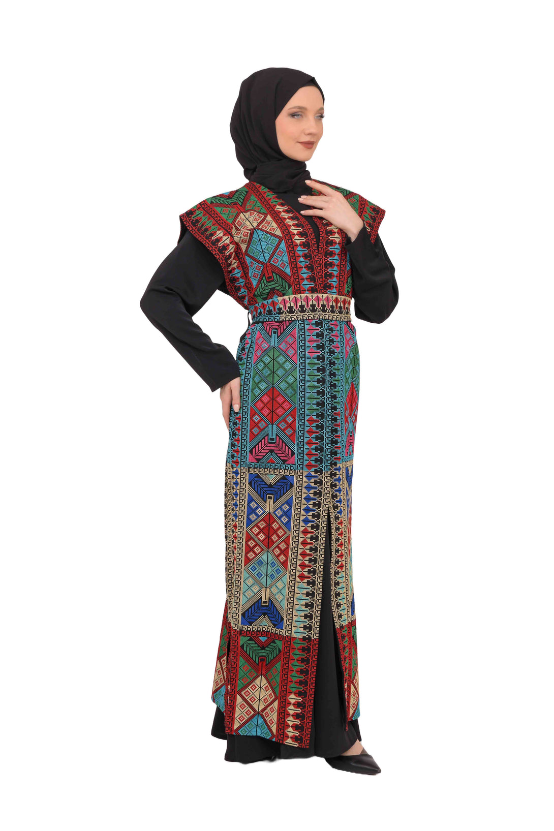 Zaytoon Gift Abaya Zaytoon® Red Bisht Tatreez Abaya