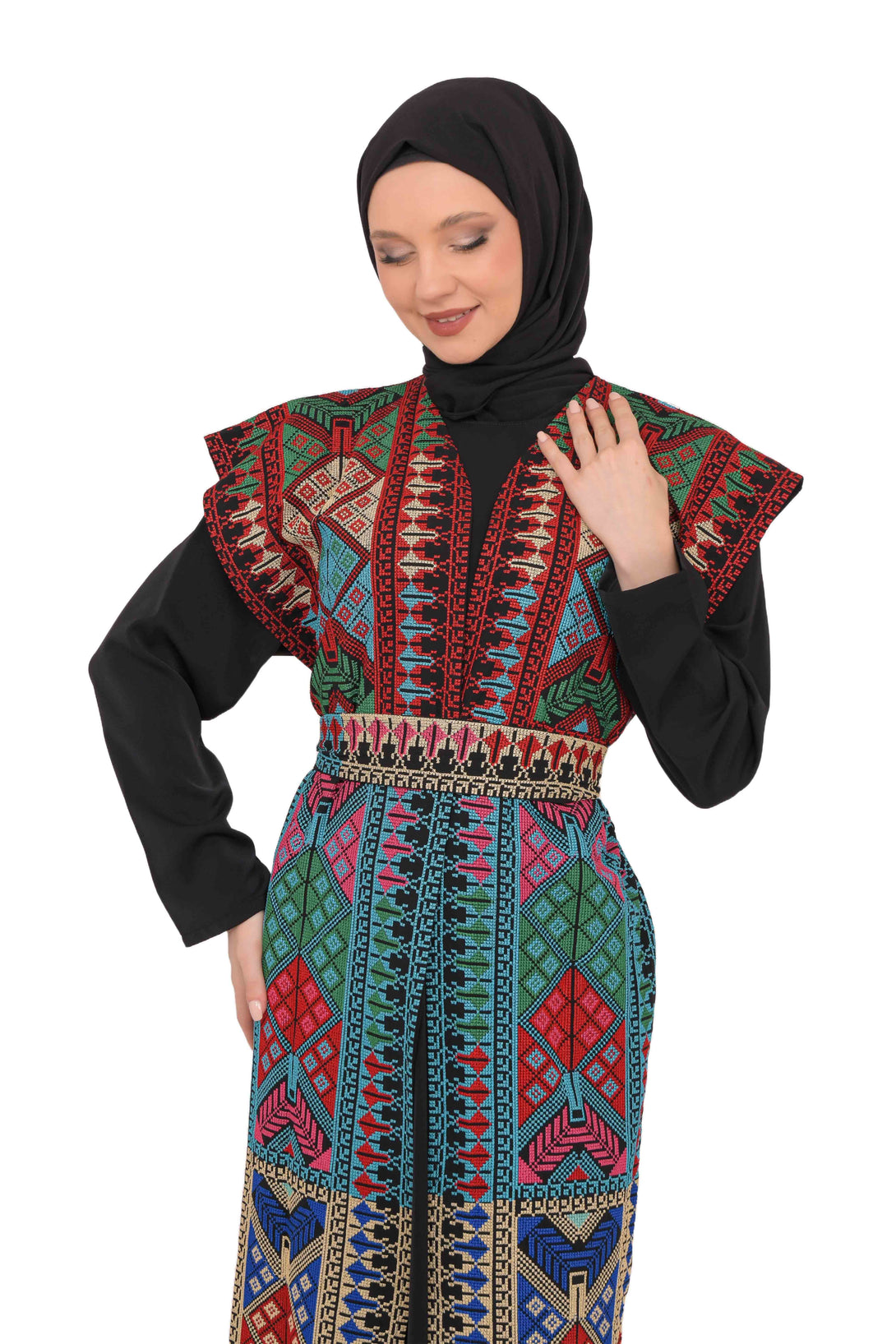 Zaytoon Gift Abaya Zaytoon® Red Bisht Tatreez Abaya