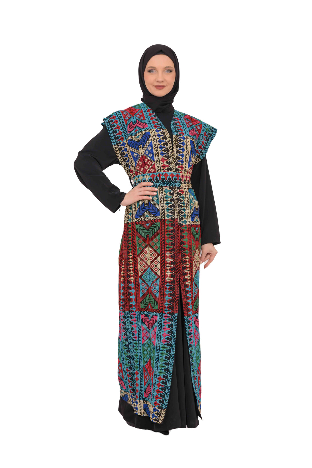 Zaytoon Gift Abaya Zaytoon® Red Bisht Tatreez Abaya