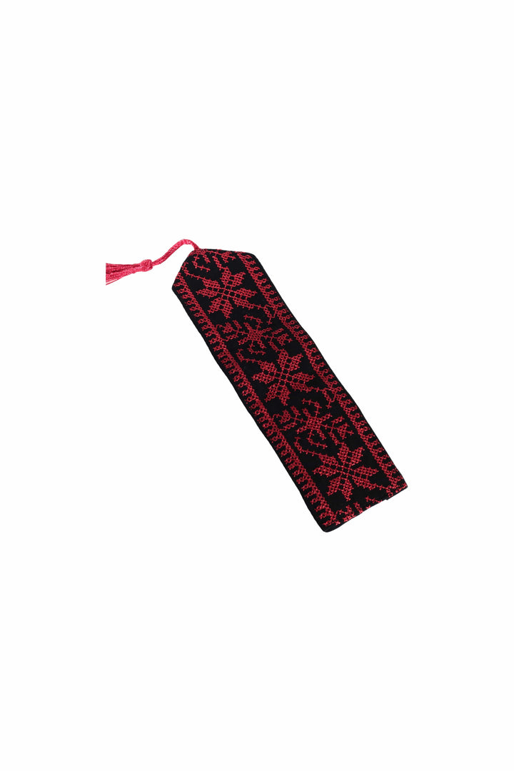 Zaytoon Gift Bookmark Palestinian Traditional Red Embroidered Bookmark