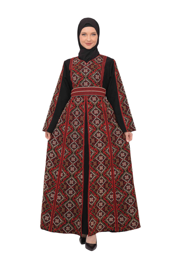 Zaytoon Gift Dress Red / M Zaytoon® Palestinian Thobe with Red Tatreez Embroidery