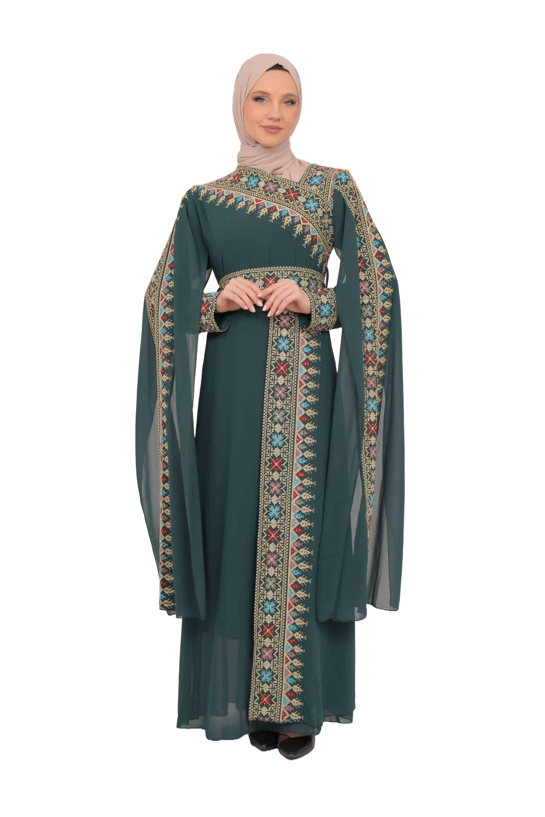 Zaytoon Gift Dress Zaytoon® Arabic Letters Embroidered Abaya Set