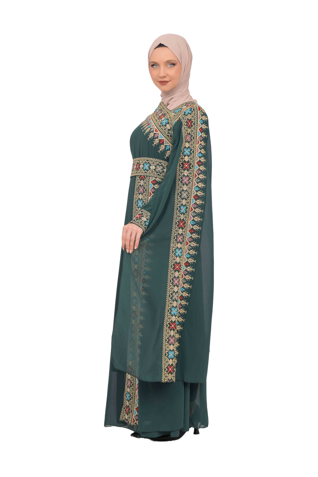 Zaytoon Gift Dress Zaytoon® Arabic Letters Embroidered Abaya Set