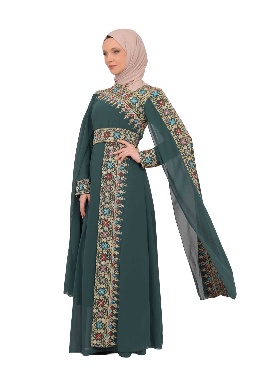 Zaytoon Gift Dress Zaytoon® Arabic Letters Embroidered Abaya Set