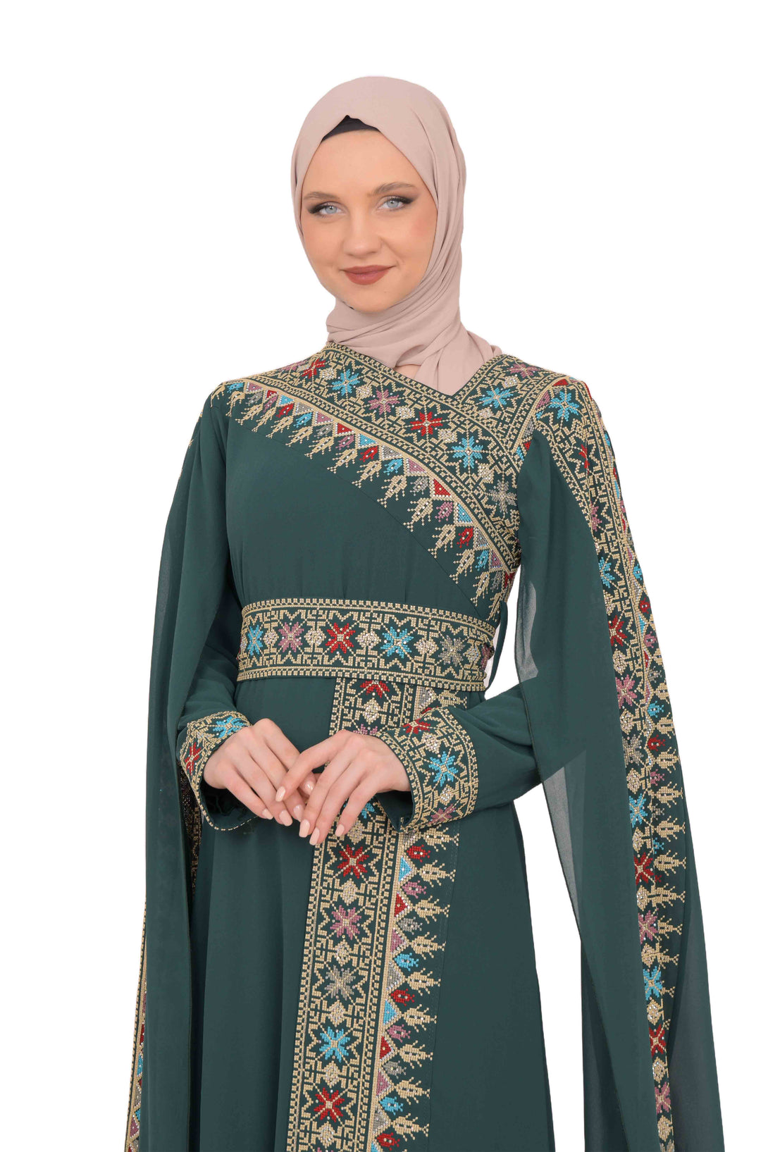 Zaytoon Gift Dress Zaytoon® Arabic Letters Embroidered Abaya Set