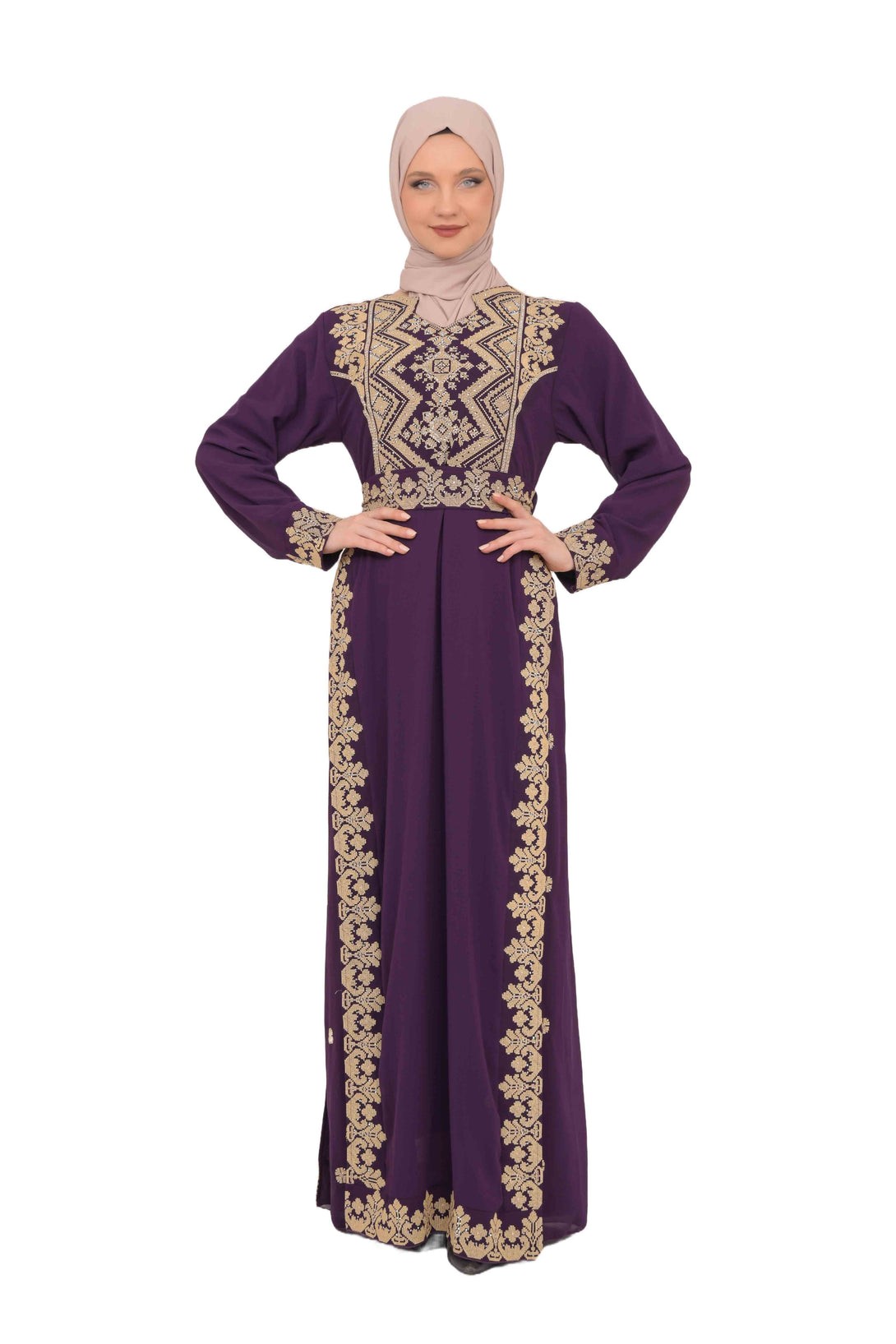 Zaytoon Gift Dress Zaytoon® Embroidered Palestinian Abaya Thobe Cardigan