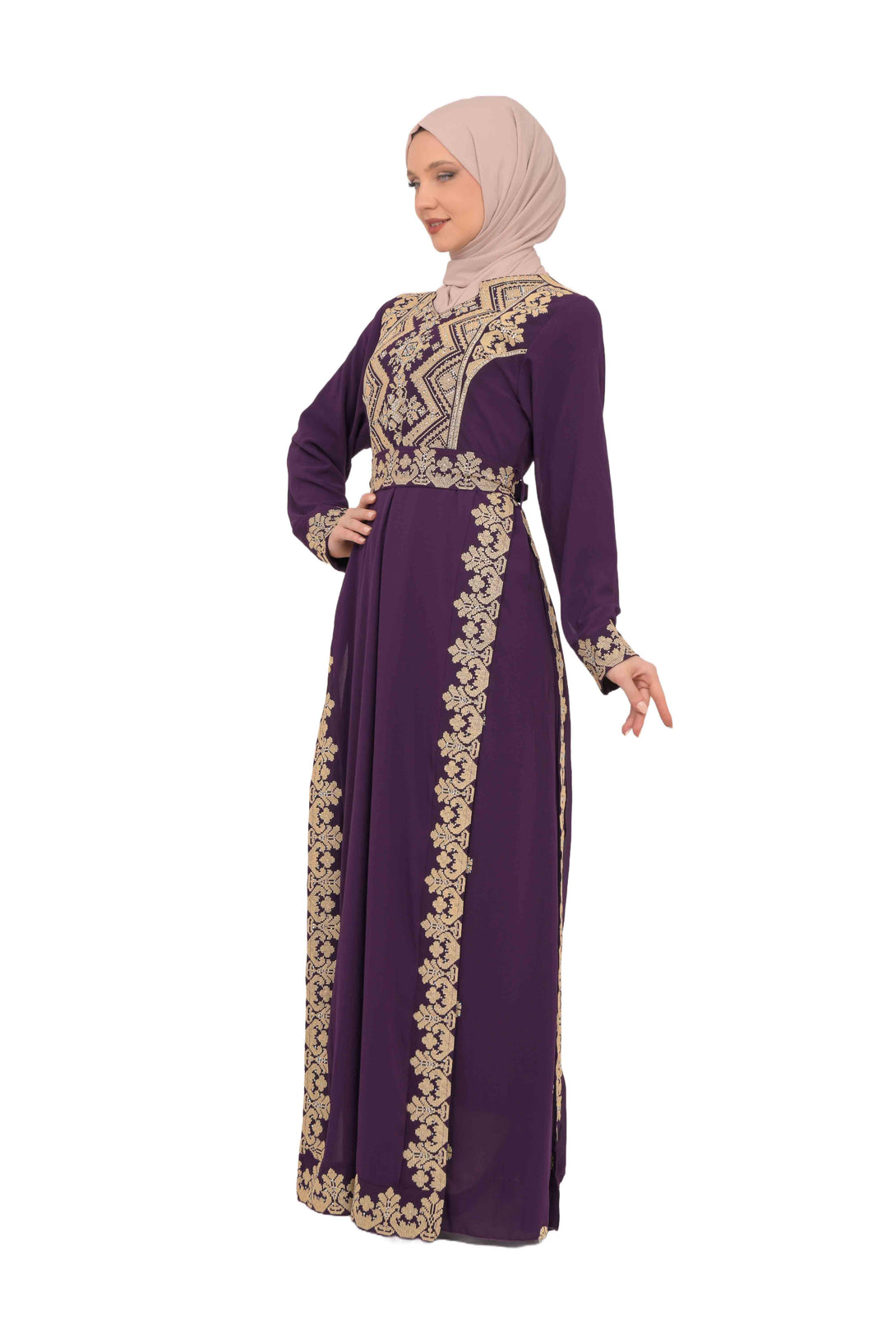 Zaytoon Gift Dress Zaytoon® Embroidered Palestinian Abaya Thobe Cardigan