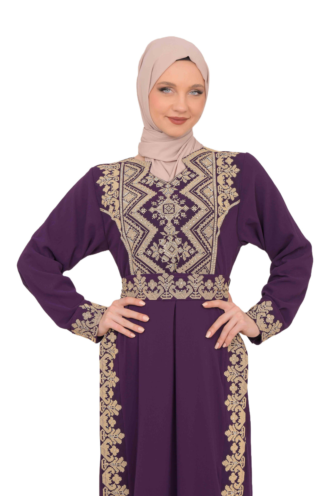 Zaytoon Gift Dress Zaytoon® Embroidered Palestinian Abaya Thobe Cardigan