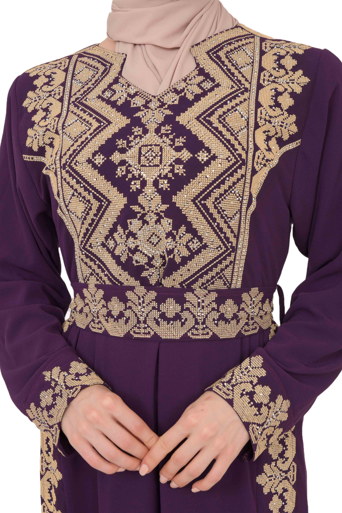 Zaytoon Gift Dress Zaytoon® Embroidered Palestinian Abaya Thobe Cardigan