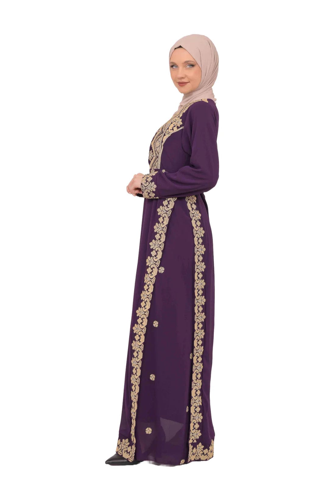 Zaytoon Gift Dress Zaytoon® Embroidered Palestinian Abaya Thobe Cardigan