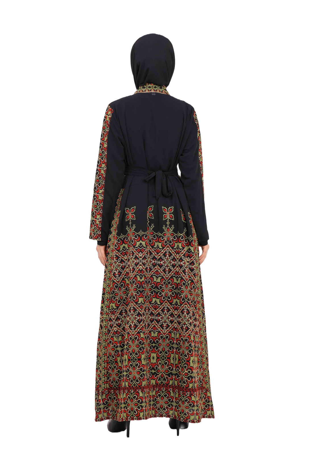 Zaytoon Gift Dress Zaytoon® Embroidered Palestinian Maxi Kaftan with Traditional Embroidery