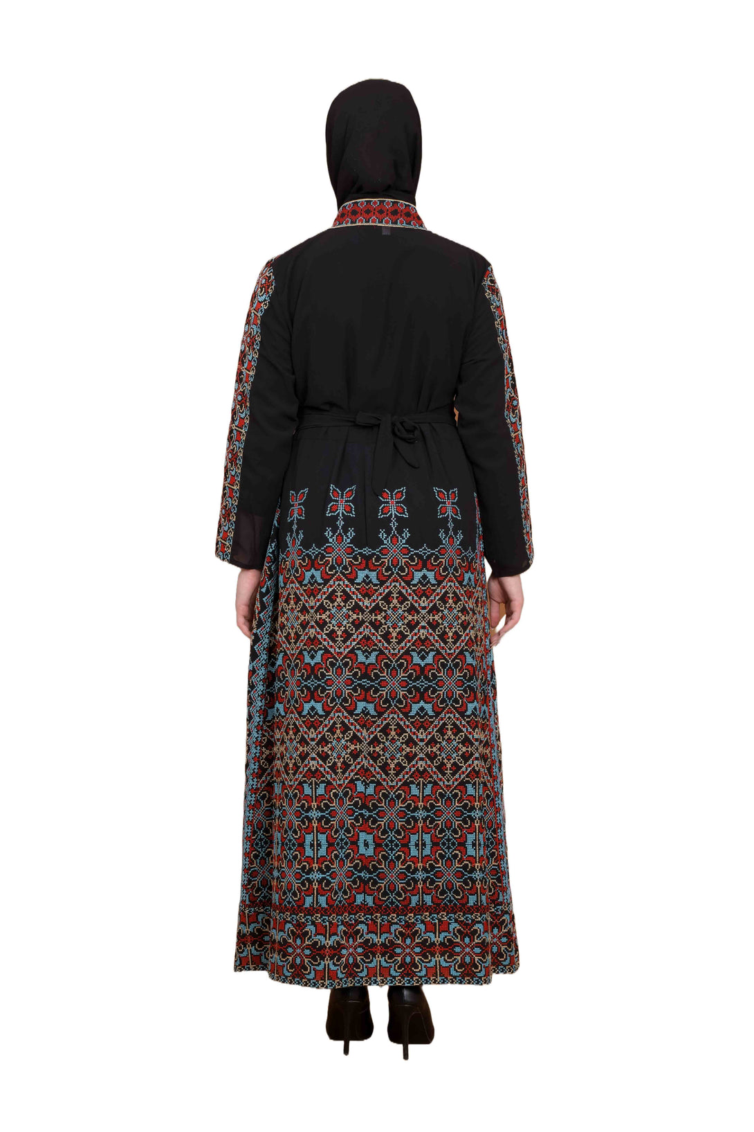 Zaytoon Gift Dress Zaytoon® Embroidered Palestinian Maxi Kaftan with Traditional Embroidery