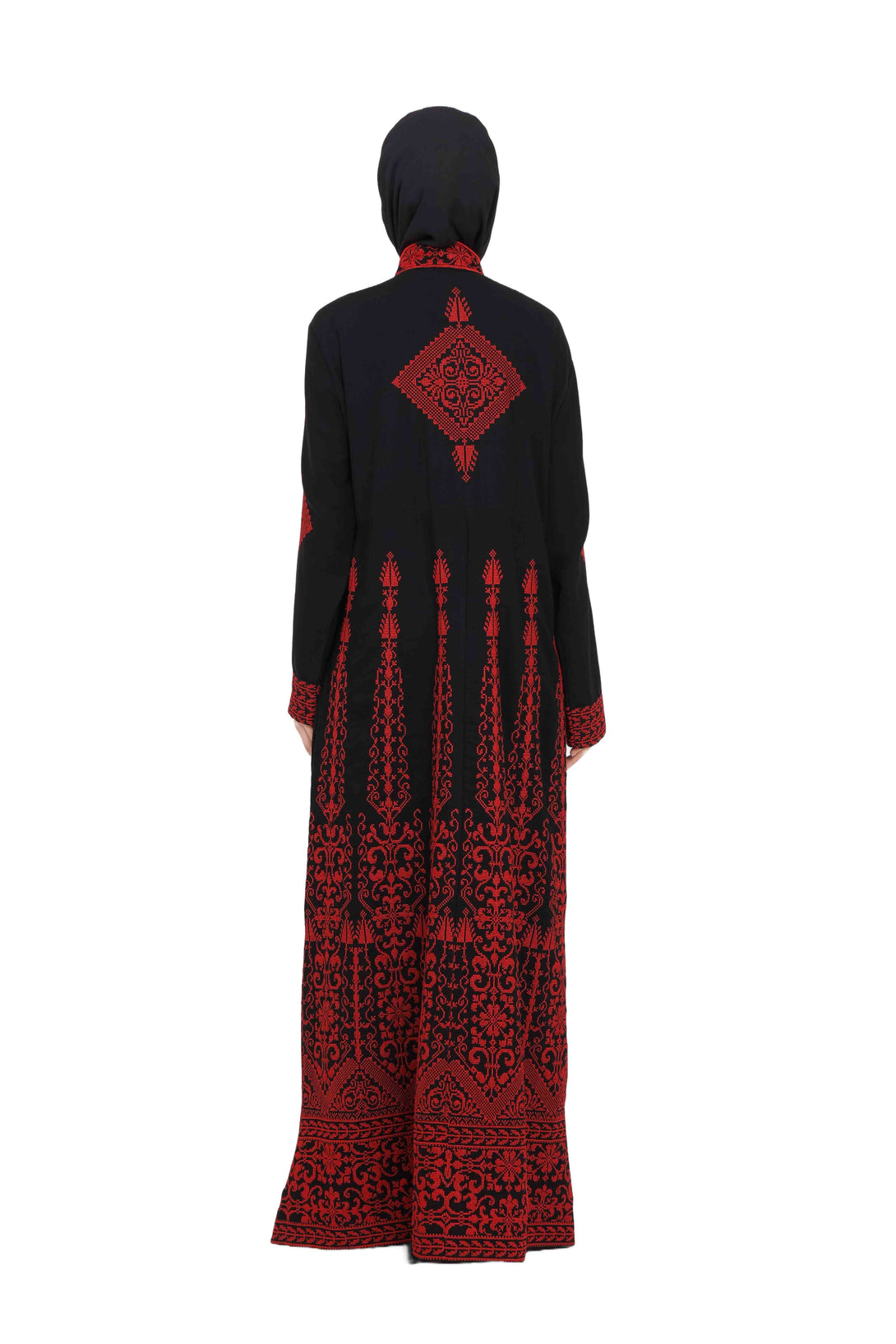 Zaytoon Gift Dress Zaytoon® Embroidered Palestinian Maxi Thobe with Zipper