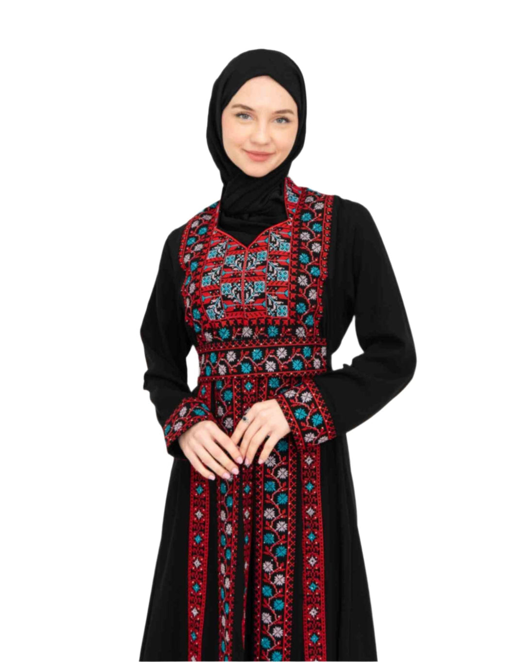 Zaytoon Gift Dress Zaytoon® Palestinian Peasant Dress With Single-Sided Floral Embroidery