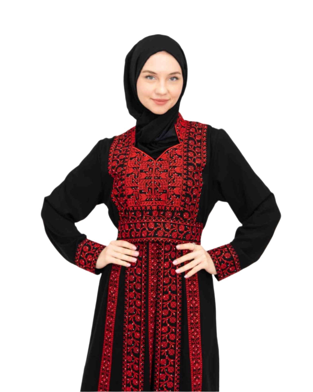 Zaytoon Gift Dress Zaytoon® Palestinian Peasant Dress With Single-Sided Floral Embroidery