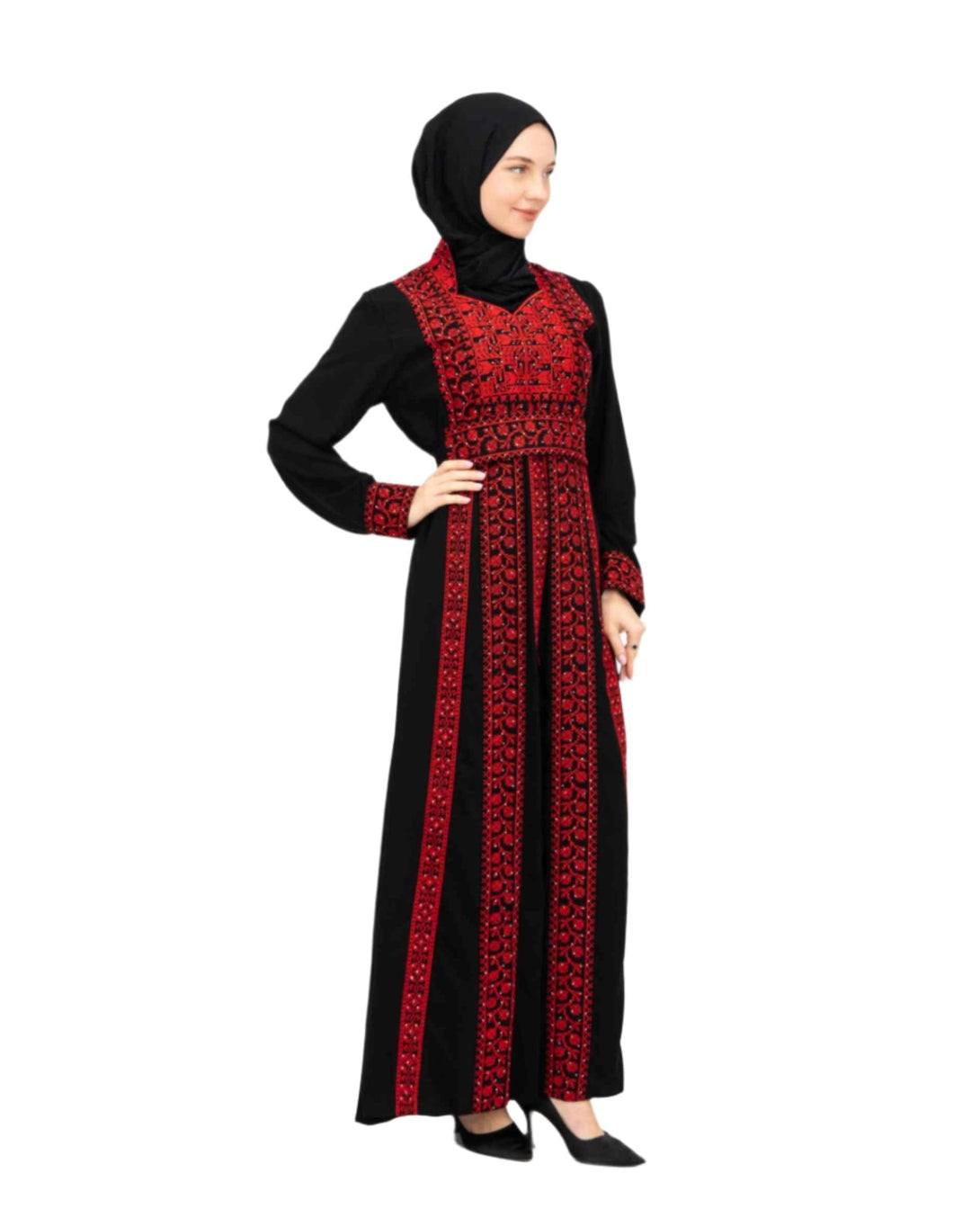 Zaytoon Gift Dress Zaytoon® Palestinian Peasant Dress With Single-Sided Floral Embroidery