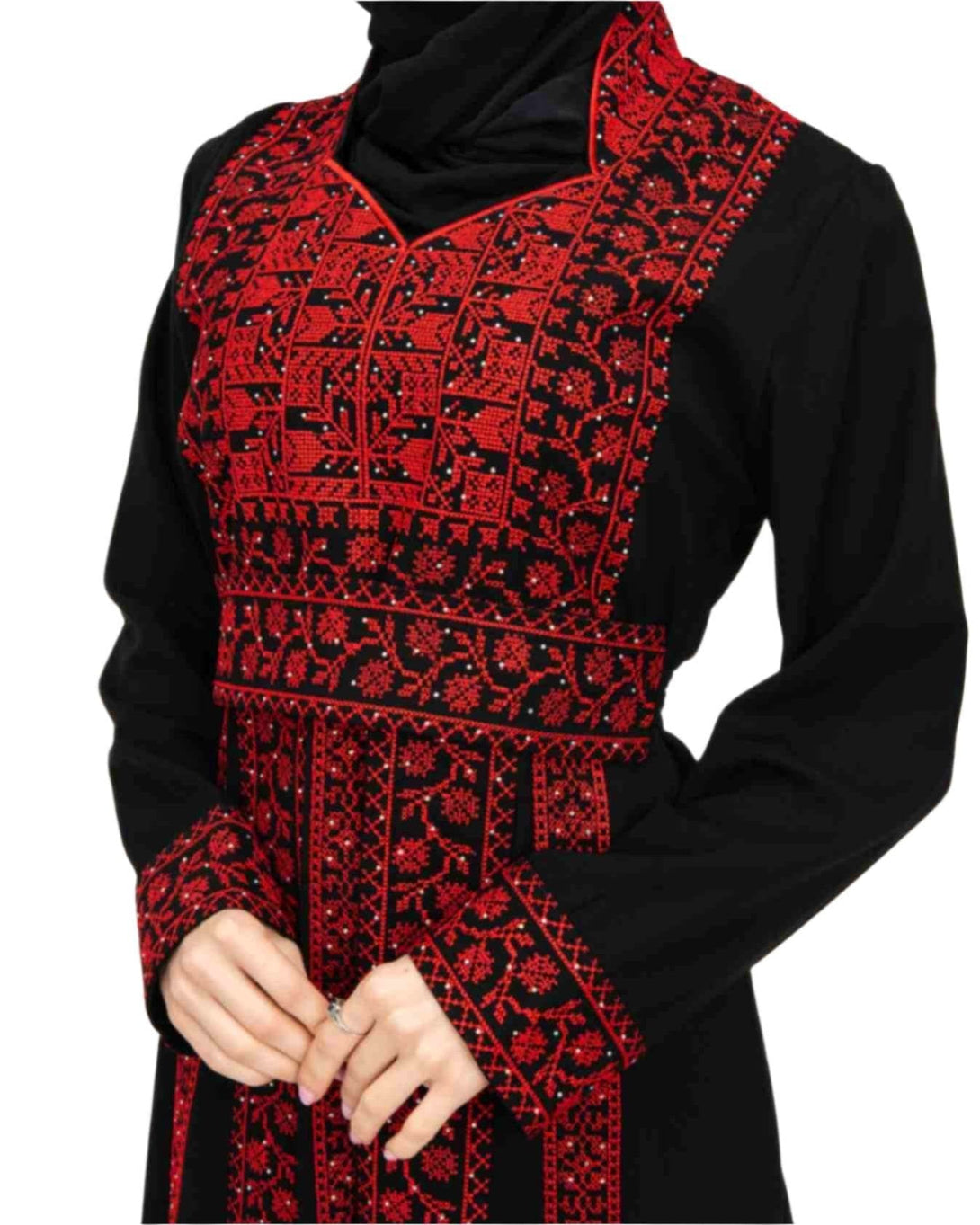 Zaytoon Gift Dress Zaytoon® Palestinian Peasant Dress With Single-Sided Floral Embroidery